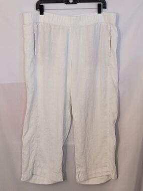 Pure Jill Ankle-Length Linen Pants Size XL